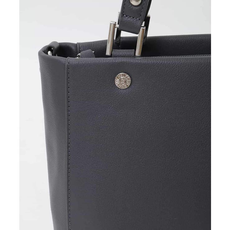[2WAY/A4収納可]メタルポイント牛革トートバッグ | MK MICHEL KLEIN BAG | 詳細画像6 
