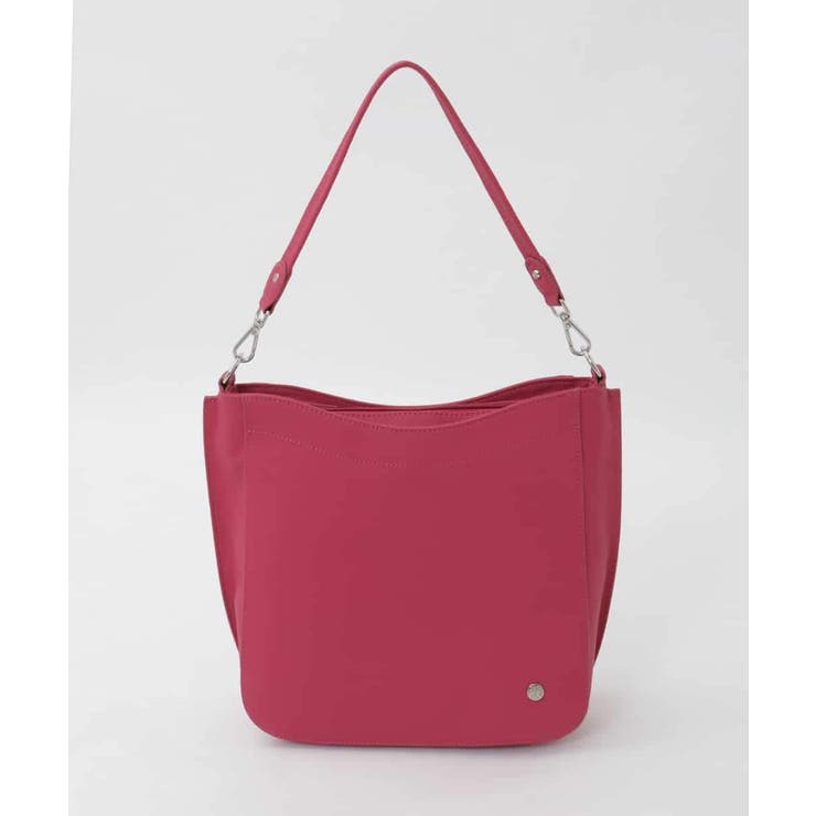 ピンクレッド | [2WAY]切り替えデザイン牛革ショルダーバッグ | MK MICHEL KLEIN BAG