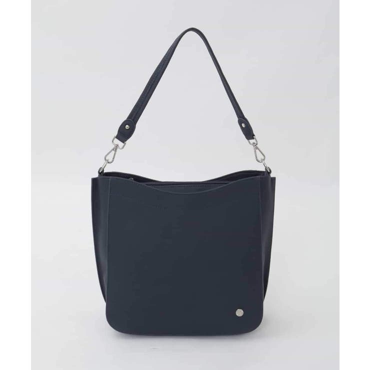ネイビー | [2WAY]切り替えデザイン牛革ショルダーバッグ | MK MICHEL KLEIN BAG