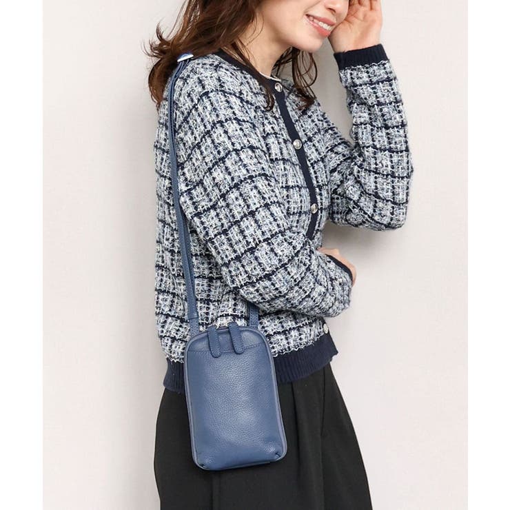 ブルー | [軽量]ラウンドジップコンパクトショルダーバッグ | MK MICHEL KLEIN BAG