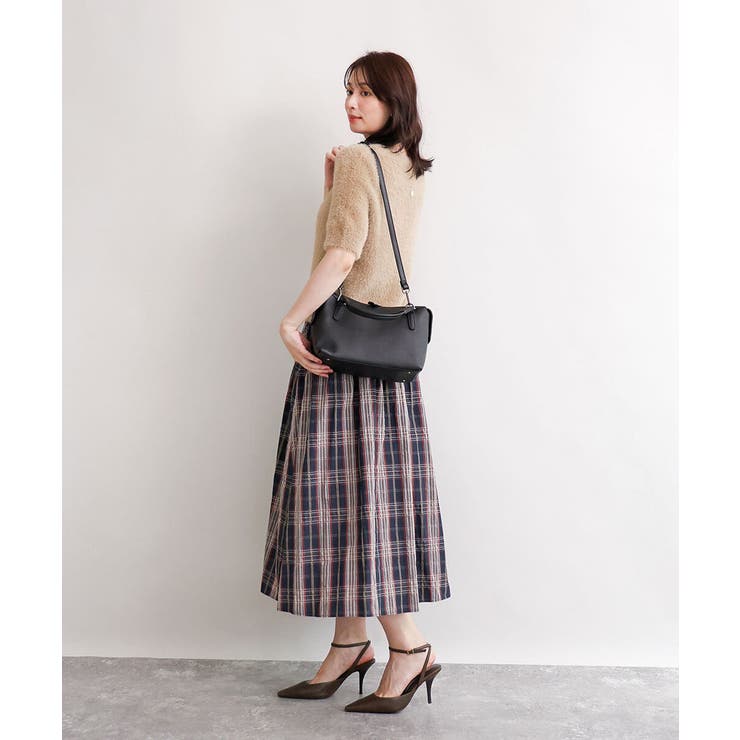 [2WAY/軽量]ダブルジップレザーコンパクトバッグ | MK MICHEL KLEIN BAG | 詳細画像17 