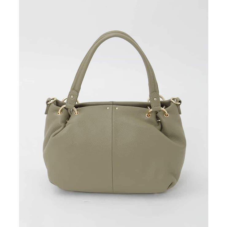 カーキ | [2WAY]リングデザイン牛革コンパクトトート | MK MICHEL KLEIN BAG