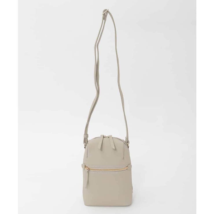 アイボリー | [300g以下の軽量]牛革ラウンドジップショルダーバッグ | MK MICHEL KLEIN BAG