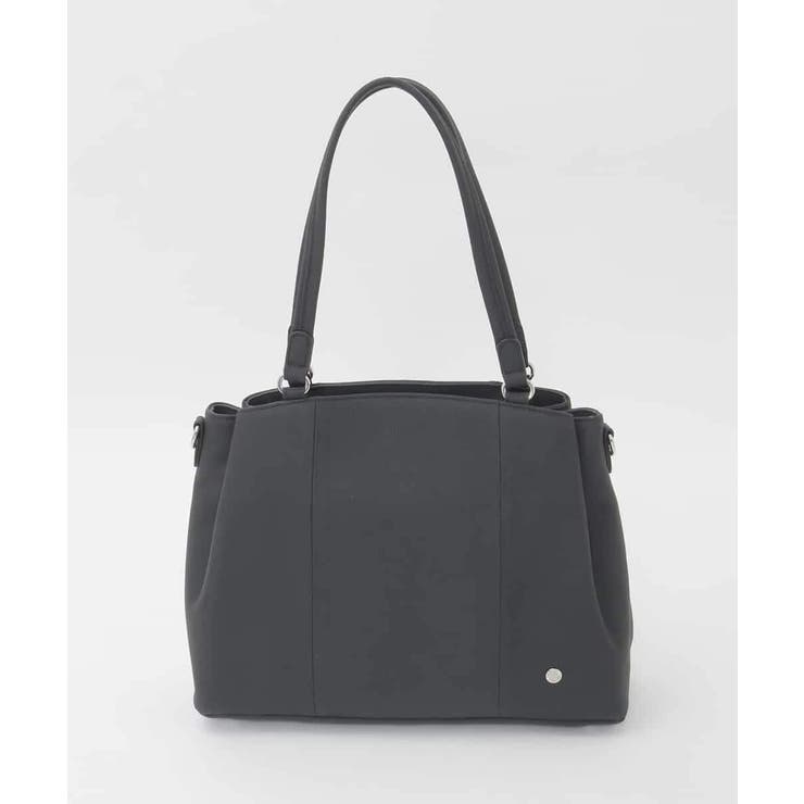 ブラック | [2WAY/A4収納可]サークルメタルデザイン牛革トートバッグ | MK MICHEL KLEIN BAG