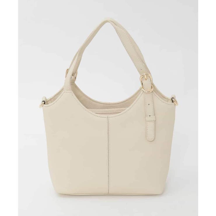 アイボリー | [2WAY]ベルトデザインレザーミニトート | MK MICHEL KLEIN BAG