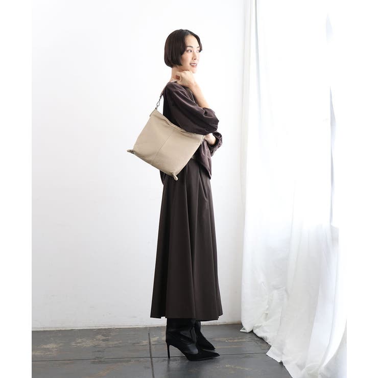 [2WAY]タックデザイン牛革スクエアショルダーバッグ | MK MICHEL KLEIN BAG | 詳細画像15 
