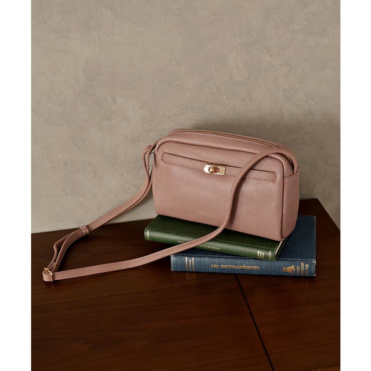 ピンク | [軽量]カウレザースクエアミニショルダー | MK MICHEL KLEIN BAG