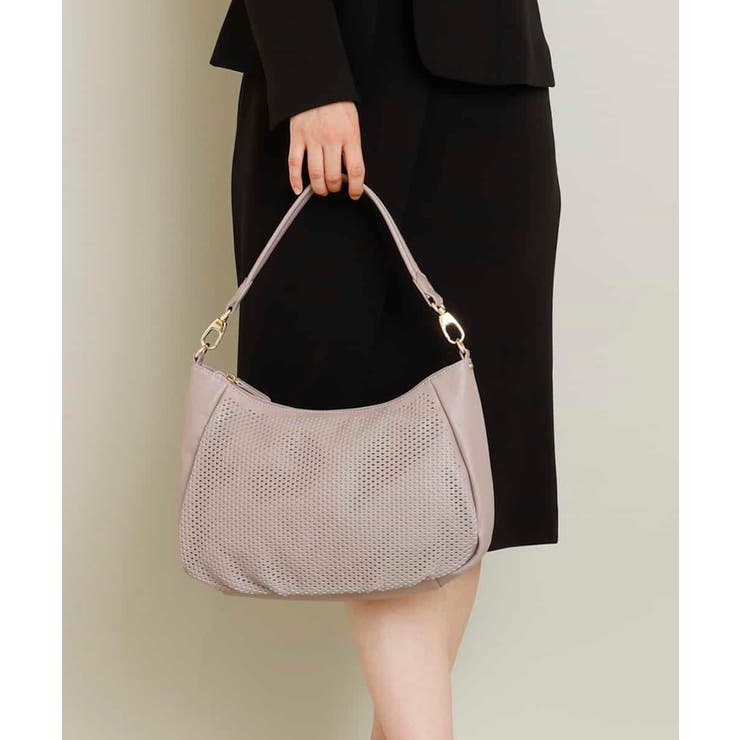 ピンク | 【2WAY】カウレザーパンチングトート | MK MICHEL KLEIN BAG
