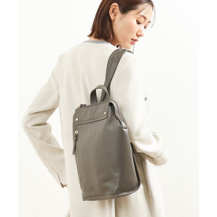 ダークグレー | カウレザーバックパック | MK MICHEL KLEIN BAG