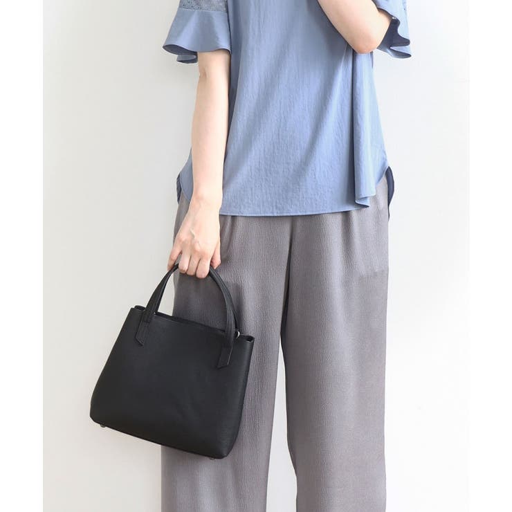 ブラック | [2WAY]牛革コンパクトトートバッグ | MK MICHEL KLEIN BAG