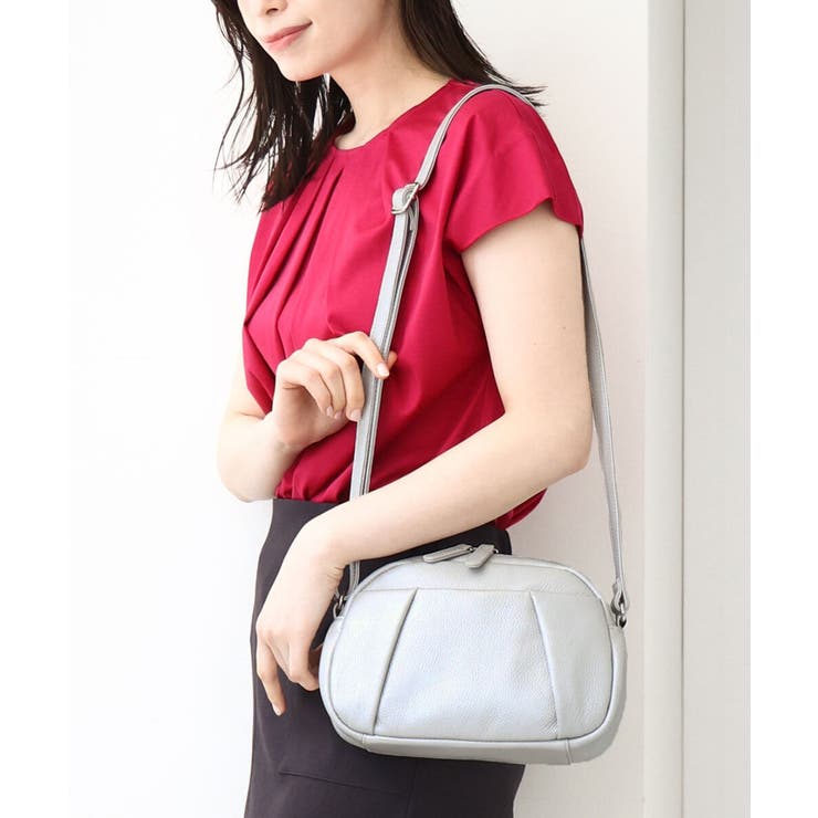 シルバー | タックポイントラウンドショルダーバッグ | MK MICHEL KLEIN BAG