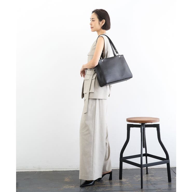 [2WAY/A4収納可]メタルポイント牛革トートバッグ | MK MICHEL KLEIN BAG | 詳細画像15 