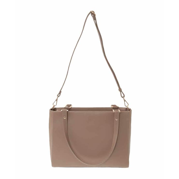 [2WAY/A4収納可]メタルポイント牛革トートバッグ | MK MICHEL KLEIN BAG | 詳細画像5 