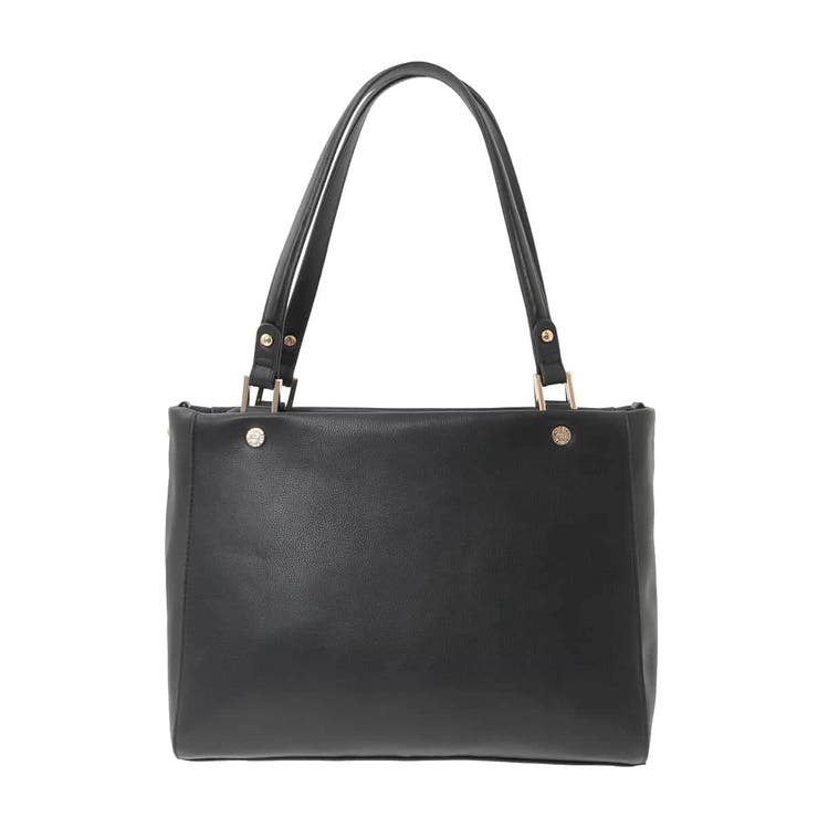 ブラック | [2WAY/A4収納可]メタルポイント牛革トートバッグ | MK MICHEL KLEIN BAG