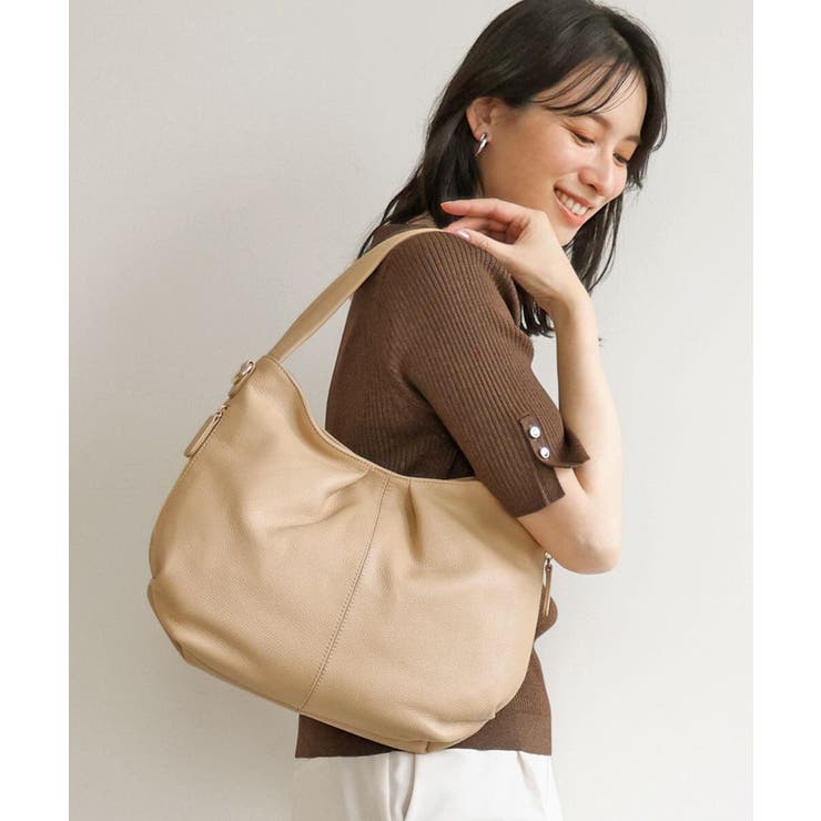 [2WAY]タックデザイン牛革ショルダーバッグ | MK MICHEL KLEIN BAG | 詳細画像1 