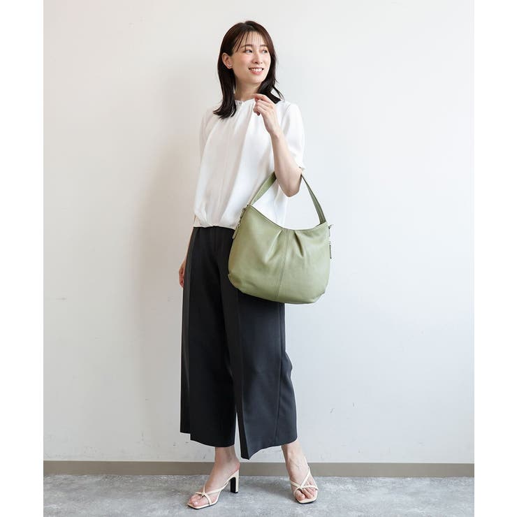 [2WAY]タックデザイン牛革ショルダーバッグ | MK MICHEL KLEIN BAG | 詳細画像20 