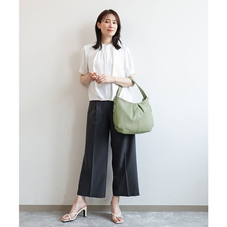 [2WAY]タックデザイン牛革ショルダーバッグ | MK MICHEL KLEIN BAG | 詳細画像21 