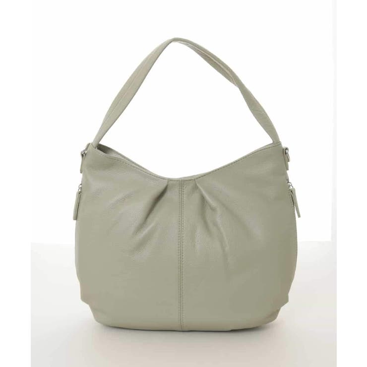 グリーン | [2WAY]タックデザイン牛革ショルダーバッグ | MK MICHEL KLEIN BAG