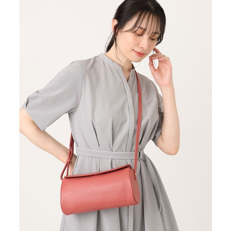 ピンク | [300g以下の軽量]カウレザーシリンダーバッグ | MK MICHEL KLEIN BAG