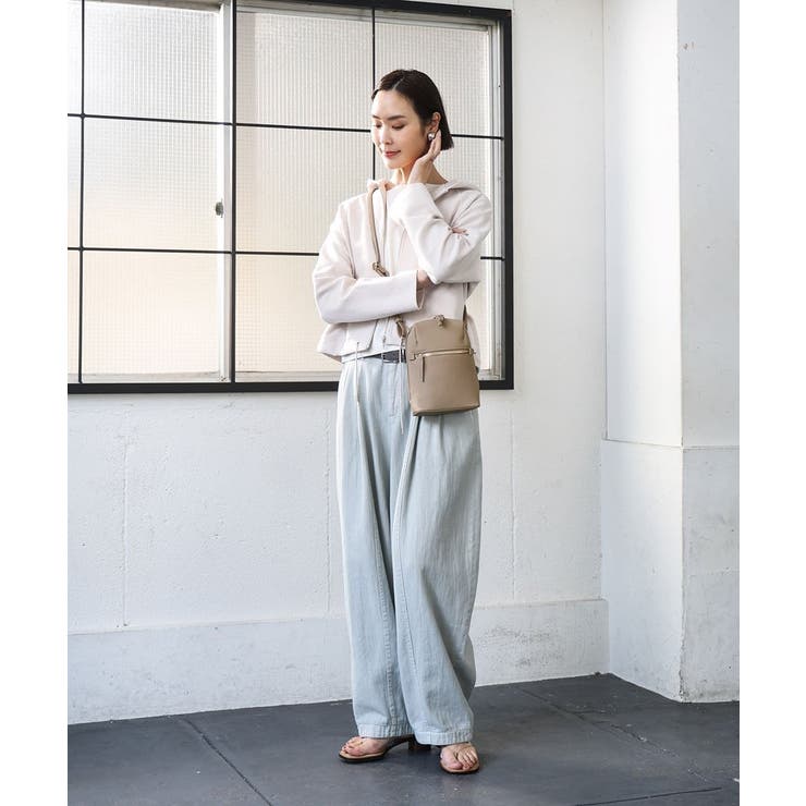[300g以下の軽量]牛革ラウンドジップショルダーバッグ | MK MICHEL KLEIN BAG | 詳細画像21 