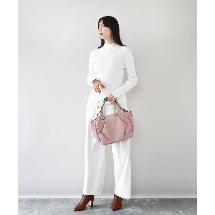 [撥水/2WAY]タックデザイントートバッグ | MK MICHEL KLEIN BAG | 詳細画像19 