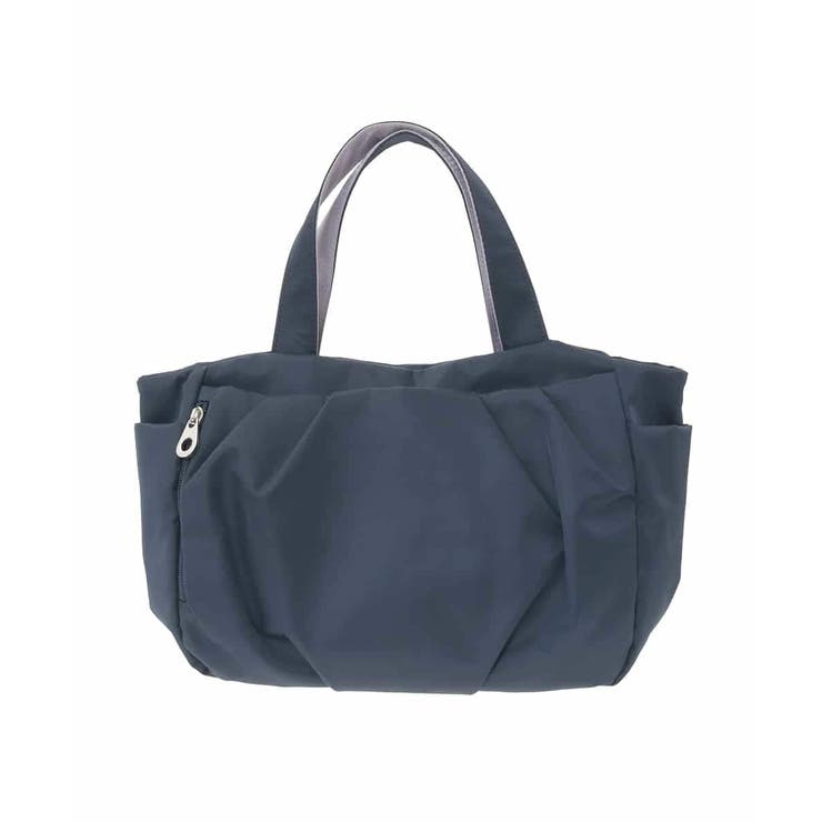 ネイビー | [撥水/2WAY]タックデザイントートバッグ | MK MICHEL KLEIN BAG