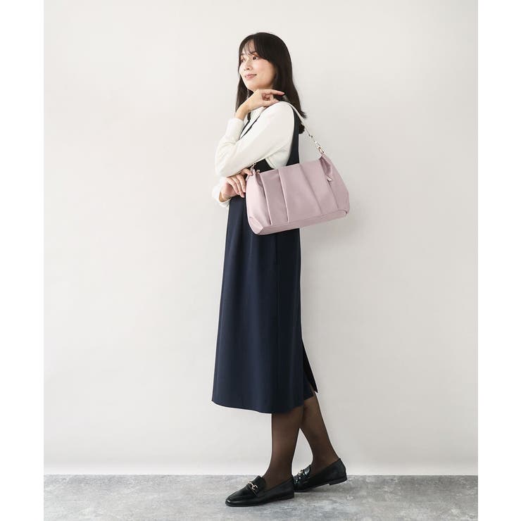 [2WAY/500g以下の軽量]タックデザインワンショルダーバッグ | MK MICHEL KLEIN BAG | 詳細画像17 