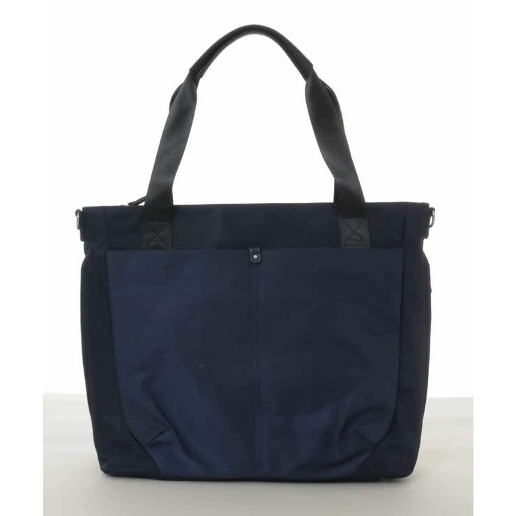 ネイビー | [撥水/2WAY]多機能ポケットビッグスクエアバッグ | MK MICHEL KLEIN BAG