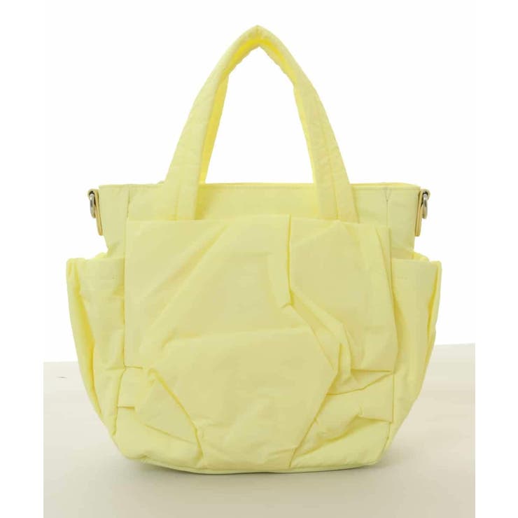 2WAY]タックデザインコンパクトトートバッグ[品番：ITKW0020155]｜MK  