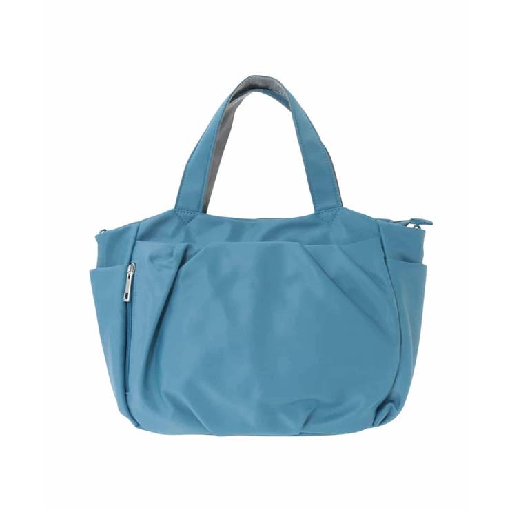 ブルー | [2WAY/撥水]多機能ポケットタックデザイントートバッグ | MK MICHEL KLEIN BAG