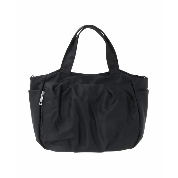 ブラック | [2WAY/撥水]多機能ポケットタックデザイントートバッグ | MK MICHEL KLEIN BAG