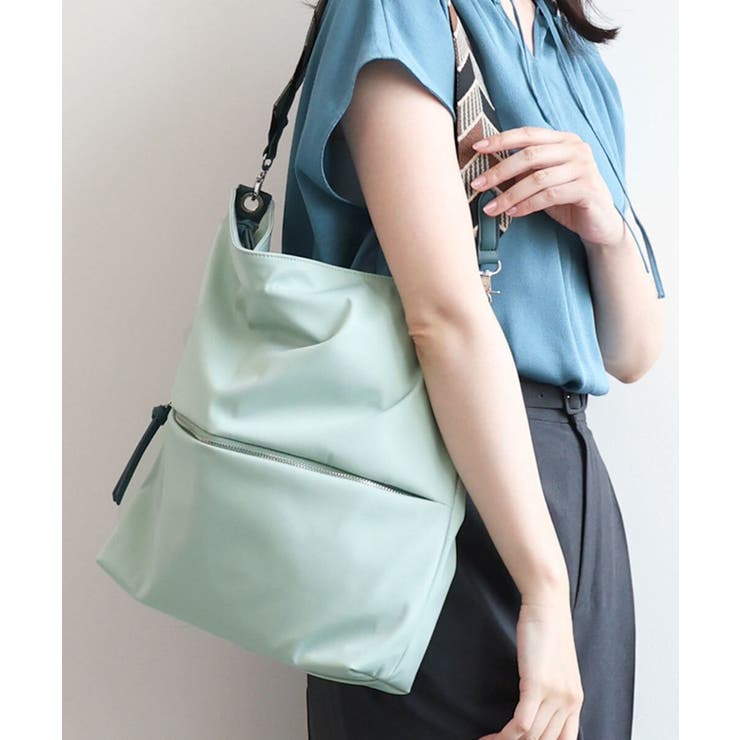 [2WAY]アクセントハンドルナイロンバッグ | MK MICHEL KLEIN BAG | 詳細画像1 