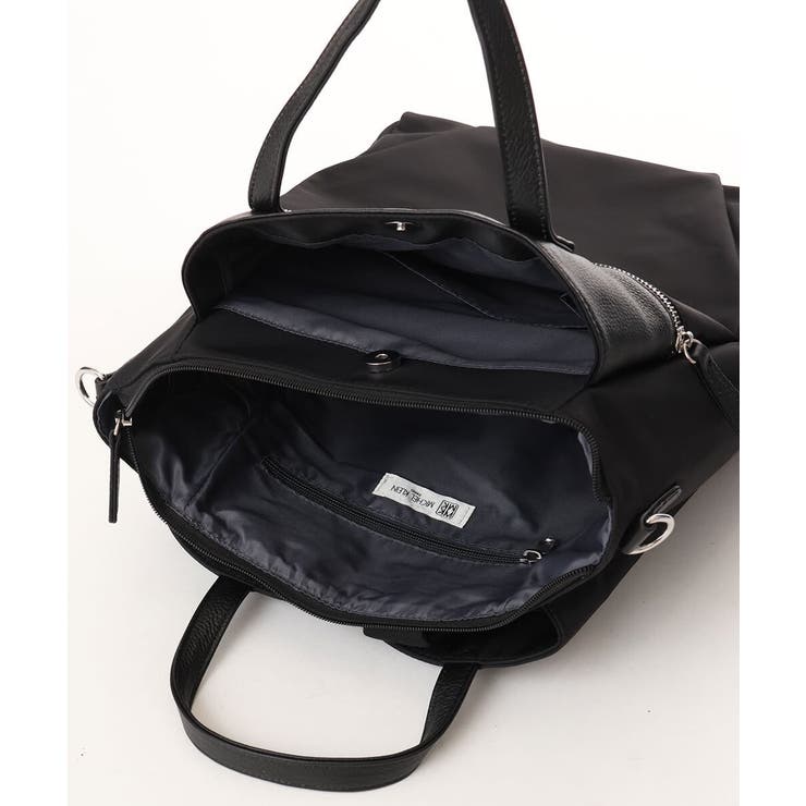 [3WAY/撥水]レザーナイロン多機能スクエアバッグ | MK MICHEL KLEIN BAG | 詳細画像24 