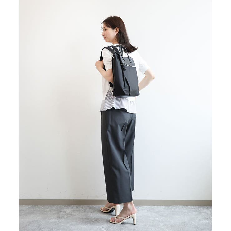 [3WAY/撥水]レザーナイロン多機能スクエアバッグ | MK MICHEL KLEIN BAG | 詳細画像25 