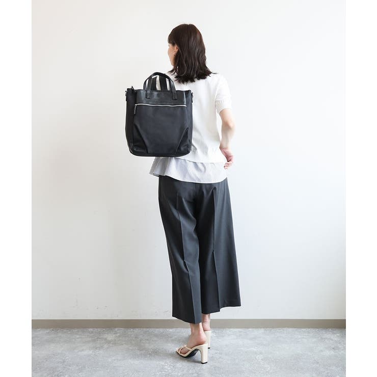 [3WAY/撥水]レザーナイロン多機能スクエアバッグ | MK MICHEL KLEIN BAG | 詳細画像26 