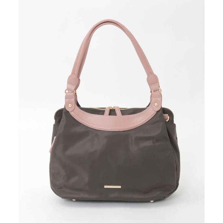ブラウン×ピンク | [2WAY]配色ポイントセパレートデザインバッグ | MK MICHEL KLEIN BAG