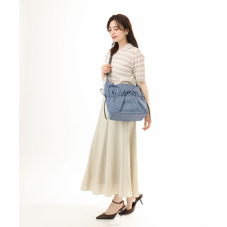 [2WAY/A4収納可]ギャザーポケットナイロンデザインバッグ | MK MICHEL KLEIN BAG | 詳細画像17 