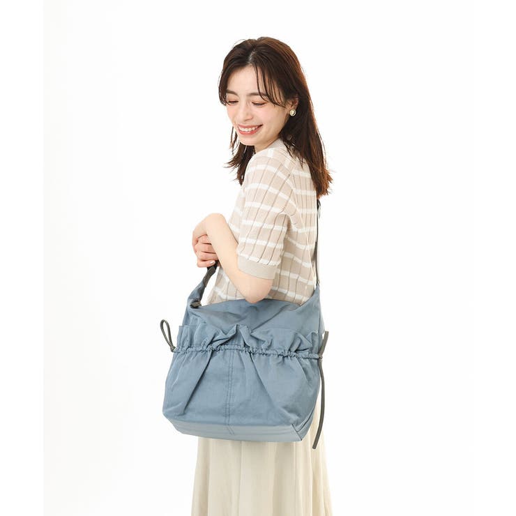 [2WAY/A4収納可]ギャザーポケットナイロンデザインバッグ | MK MICHEL KLEIN BAG | 詳細画像18 