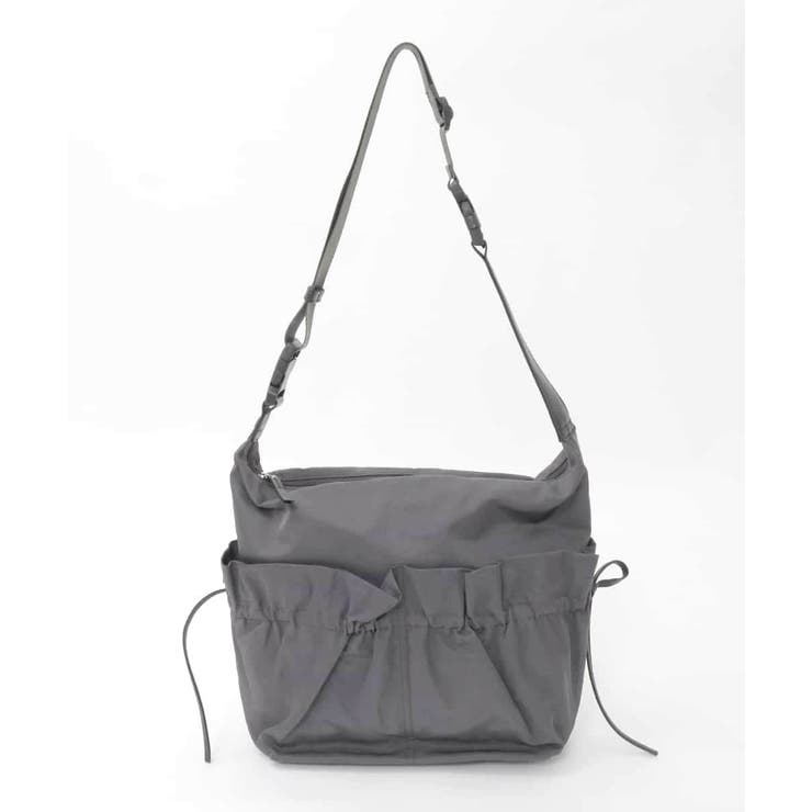[2WAY/A4収納可]ギャザーポケットナイロンデザインバッグ | MK MICHEL KLEIN BAG | 詳細画像4 