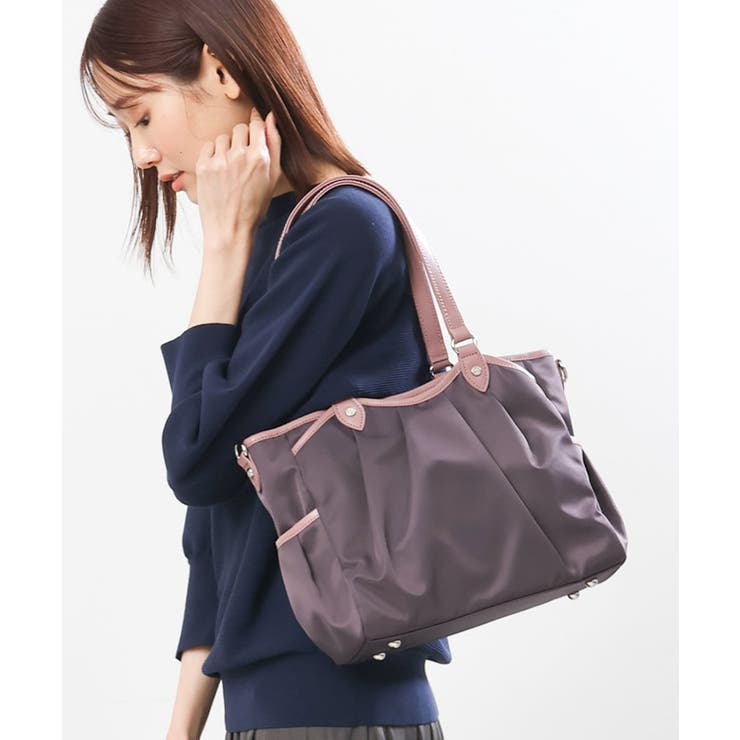 撥水】【2WAY】ボリュームタックデザイントートバッグ[品番：ITKW0011709]｜MK MICHEL KLEIN BAG（エムケーミッシェルクラン バッグ）のレディースファッション通販｜SHOPLIST（ショップリスト）