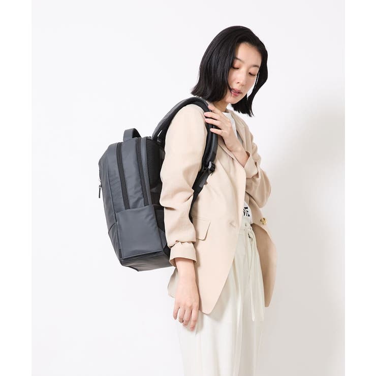 [AGS搭載/大容量]ラウンドジップデザインバックパック | MK MICHEL KLEIN BAG | 詳細画像16 