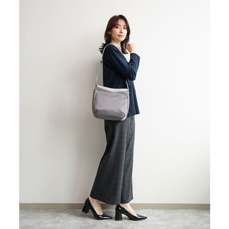 [撥水/軽量]ラウンドデザインレザーナイロンショルダー | MK MICHEL KLEIN BAG | 詳細画像19 