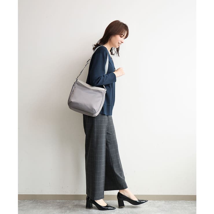 [撥水/軽量]ラウンドデザインレザーナイロンショルダー | MK MICHEL KLEIN BAG | 詳細画像21 