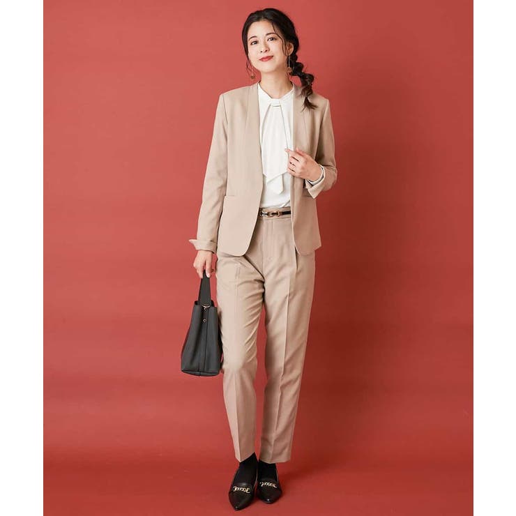 UNTITLEDパンツスーツ （タグ付】 UNTITLED パンツスーツ ノーカラー  