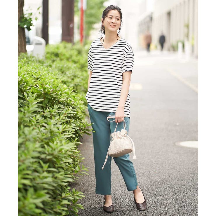 コクーンシルエットボーダーカットソー | OFUON | 詳細画像11 