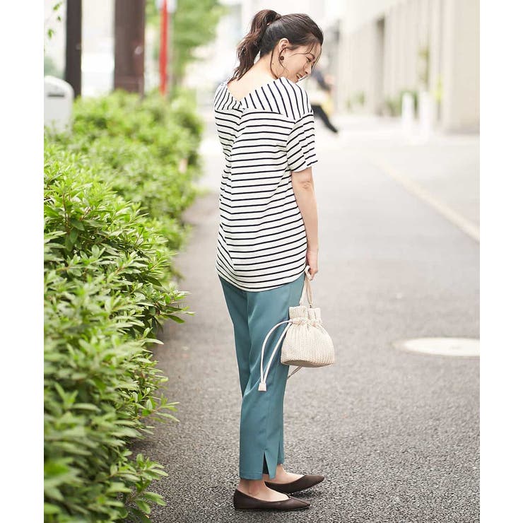 コクーンシルエットボーダーカットソー | OFUON | 詳細画像12 