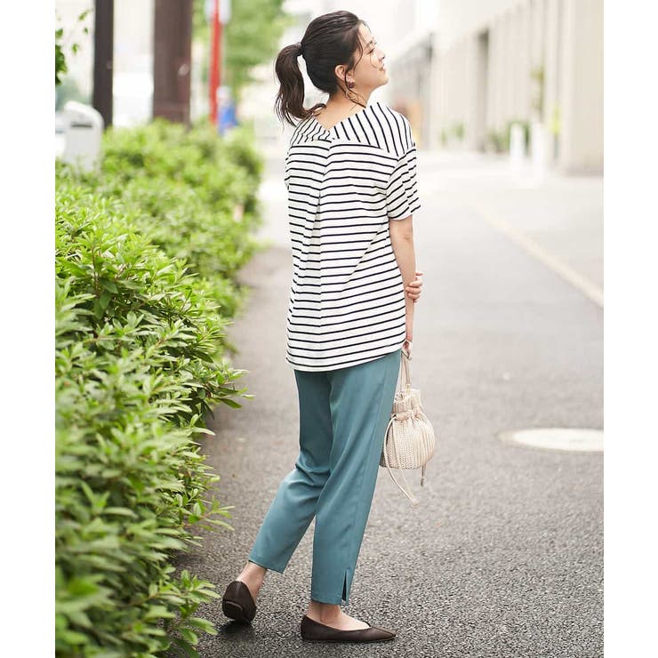 コクーンシルエットボーダーカットソー | OFUON | 詳細画像13 