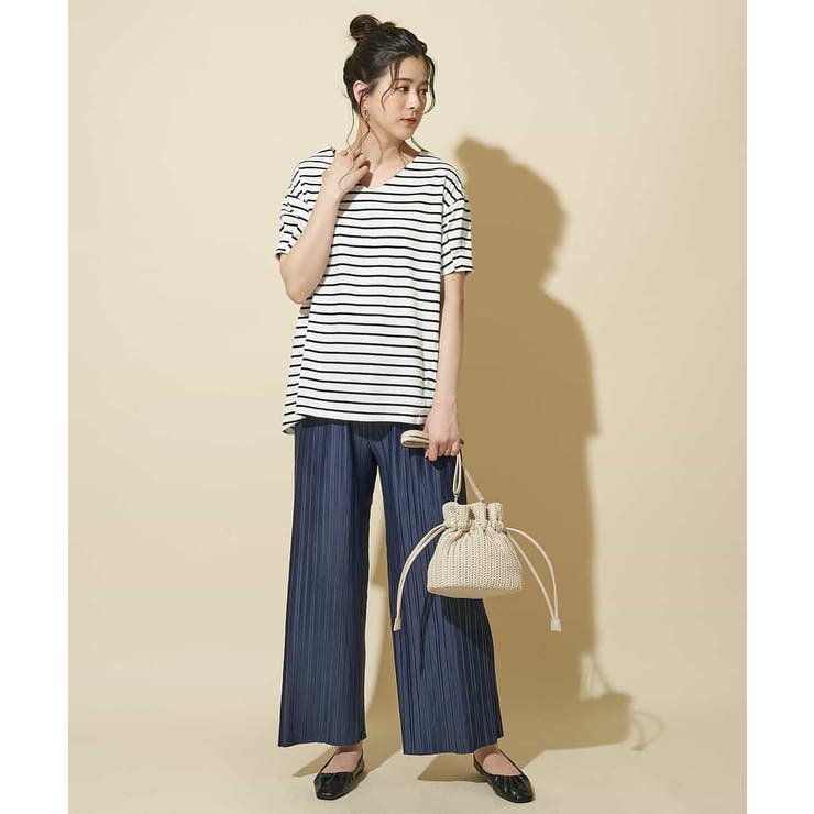 コクーンシルエットボーダーカットソー | OFUON | 詳細画像15 