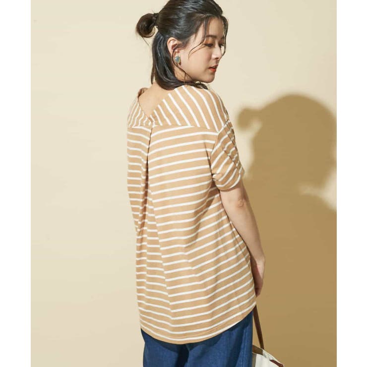 コクーンシルエットボーダーカットソー | OFUON | 詳細画像23 