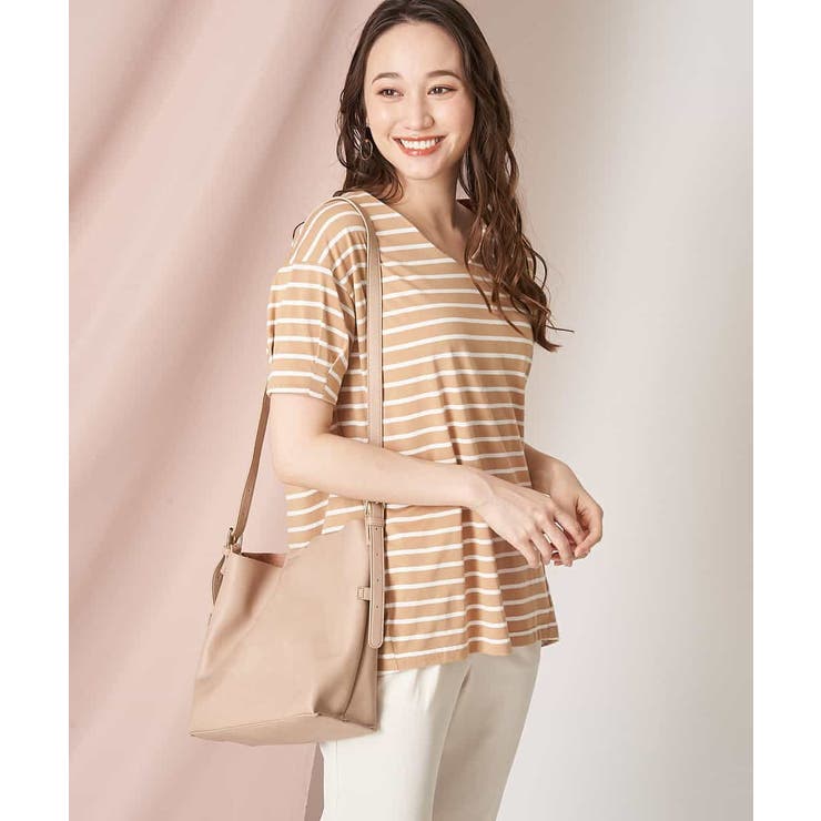 コクーンシルエットボーダーカットソー | OFUON | 詳細画像27 